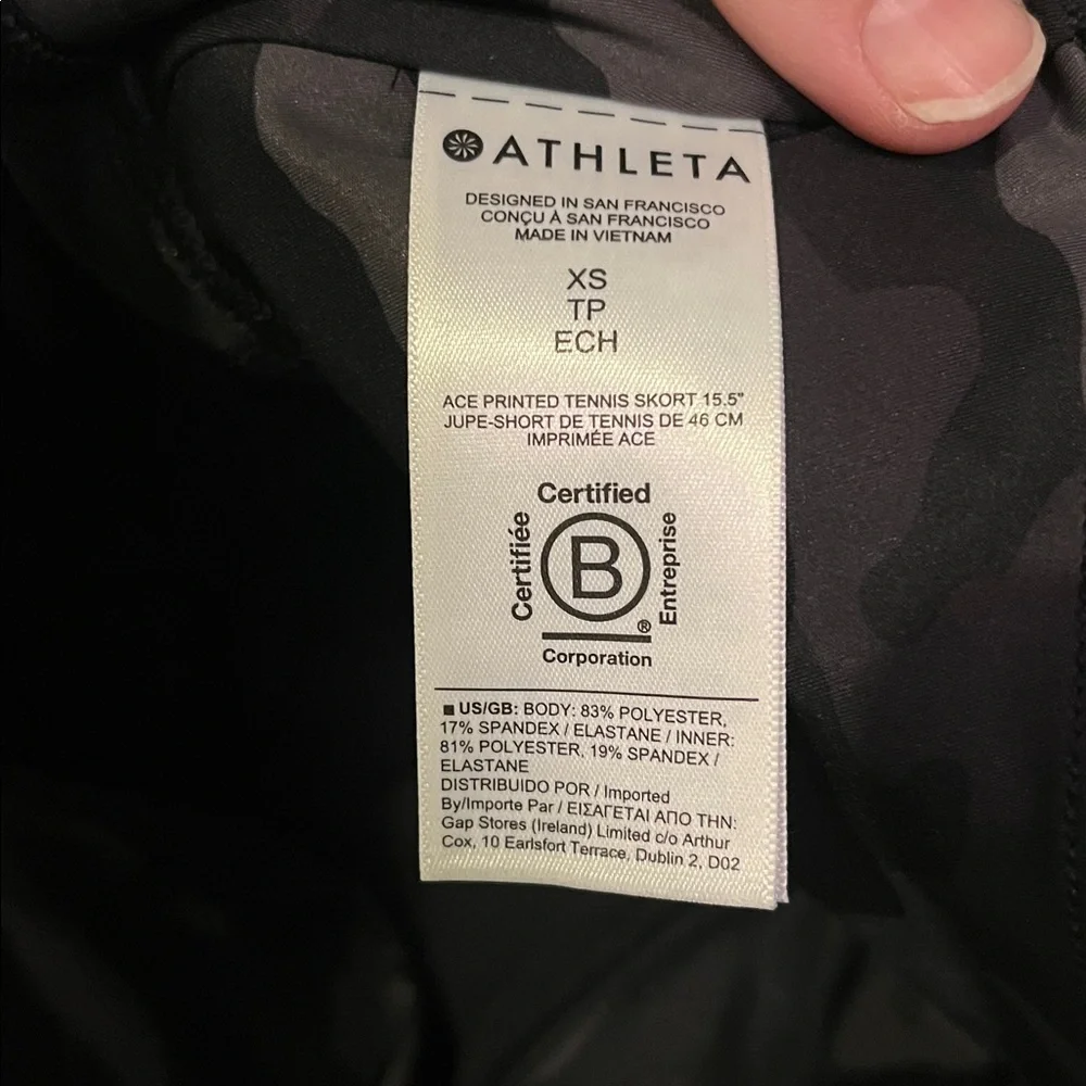 Athleta Ace Printed‎ Tennis Skort 15.5